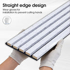 Wood Slat Acoustic Panels, 4 Pack 94.5"x7.9" 3D Wall Panels, Modern Fluted - Image 5