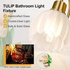 4-Light Bathroom Light Fixtures, Vintage Bathroom Vanity Lighting Fixtures Over - Image 3