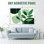8 Pack Art Acoustic Panels Sound Absorbing Boho Botanical Leaf Orange Green - Image 2