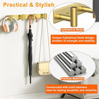 Wall Mounted Coat Rack-4 Hooks, Heavy Duty Stainless Steel Wall Hooks - Image 3