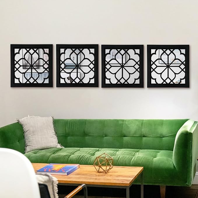 ZEXUIRU 4 Set. Rustic Wall Mirrors - Image 2