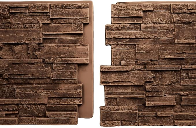 EverStone Cascade Faux Stone Panel, 48 5/8"W x 24 3/4"H x 1 1/4"D, Arizona Color - Image 8