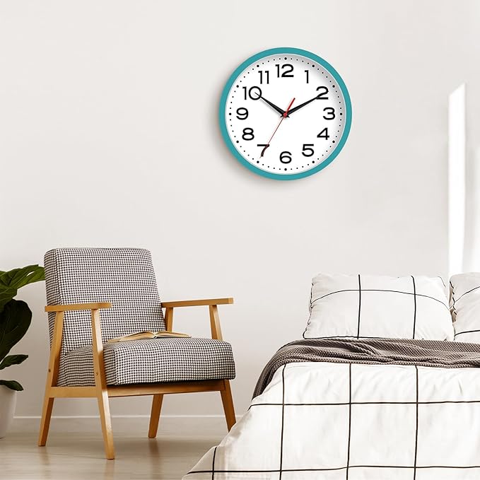 Roymnie Wall Clock Silent Non-Ticking Modern Clock Battery Operated 8 Inch - Image 2