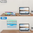 Gawerk 3 Tier Hanging Wall File Organizer, Mesh Mail Paper Orgnization Hanging - Image 4