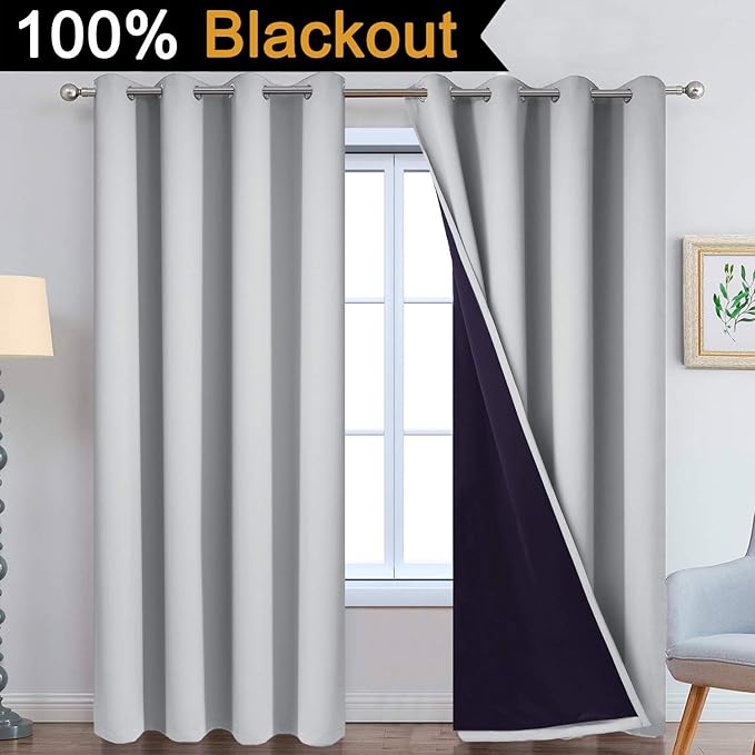 Yakamok 84 Inch Long 100% Blackout Curtains - Image 2
