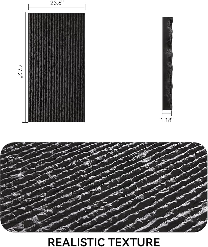 OUZUGIE 4 PCS Faux Stone Wall Panel 47.2’’ x 23.6’’ Interior Exterior Wall - Image 3