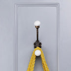 Indian Shelf Pack of 12 Heavy Duty Double Prong White Decorative Coat Hooks - Image 5