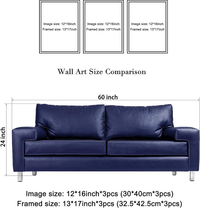 Wieco Art Framed 3 Panels Canvas Prints of Vincent Van Gogh Paintings - Image 7