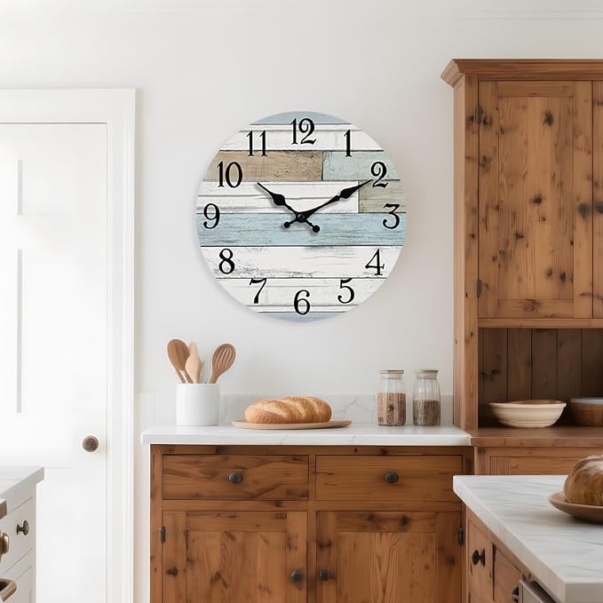 KECYET Wall Clock Battery Operated 16 Inch Large Silent Non Ticking Coastal - Image 4