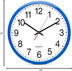 Bernhard Products Blue Wall Clock, Silent Non Ticking - Image 2