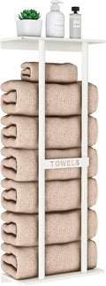 STWWO Wall Towel Rack for Rolled Towels, Towel Storage for Small Bathroom Can by STWWO