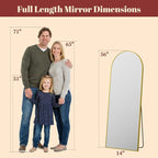 Suidia 56"x15" Arched Full Length Mirror - Image 4