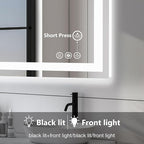 DUMOS 36.1"x48.1" LED Bathroom Mirror, Smart Anti-Fog Bathroom Vanity Mirror - Image 5