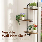 Rotating Window Plant Shelves 3-Tier, Wooden Window Shelf - Image 6