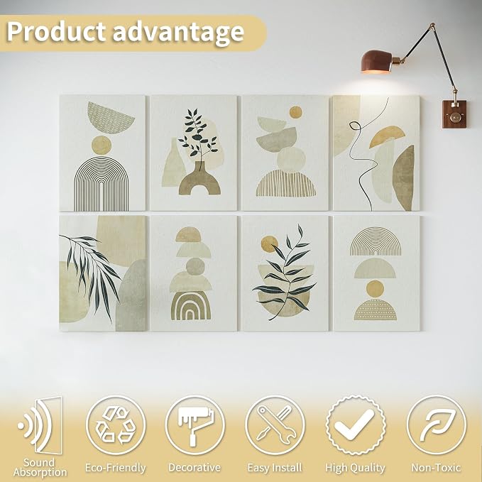 Art3d Soundproof Wall Panels 48"x32", Sound Absorbing Decorative Wall Panels - Image 4