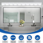 IZORRO LED Modern Bathroom Lights Fixtures, Matte White Acrylic Wall Lighting - Image 4