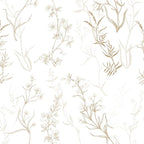 Timeet Botanical Floral Peel and Stick Wallpaper Beige Wildflower Self Adhesive by Timeet