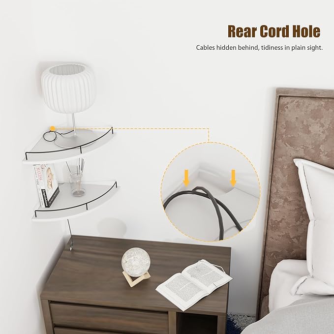 Corner Shelf Wall Mount, Floating Corner Shelves, Rustic Wood Wall Storage - Image 5