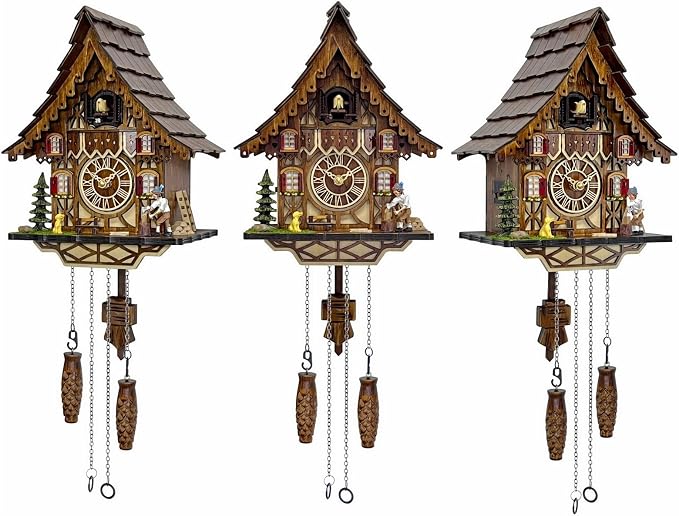 Cuckoo Clock for Wall Art: 12 Melodies, Volume Control, Night Mode, Germany - Image 2