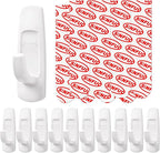 Utility Wall Hooks for Hanging Large 10 Hooks, Damage Free Hanging Wall Hooks by Sinfuo