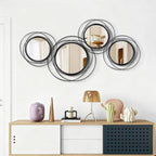 4 Set. Circle Mirrors for Wall Decor for Living Room Bedroom Bathroom Entryway - Image 5