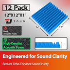 12 Pack Acoustic Panels – Sound Proof Foam Panels - Image 2