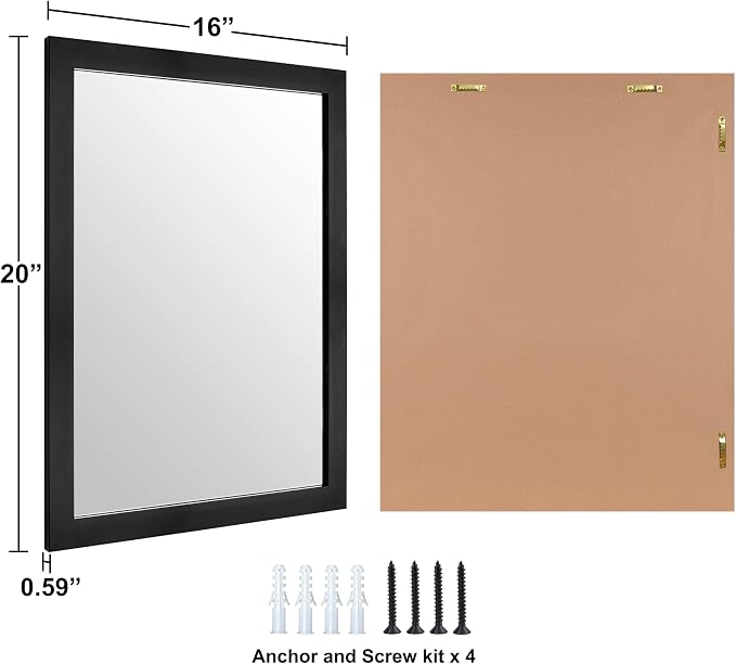 Ruomeng Rectangular Wall Mirror 16" x 20" - Image 6