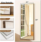 GLSLAND 64"x21" Full Length Mirror Full Body Mirror Freestanding Hanging or - Image 5