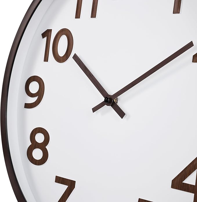 Modern Wood Farmhouse Wall Clock 16 Inch Large Vintage Wall Clocks Battery - Image 5