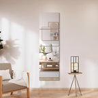Delma Frameless Mirror Tiles 12"x10"x4 Pcs Wall Mounted, Shatter Resistant Full - Image 2