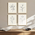 Framed Botanical Wall Art for Bathroom by Cuspin
