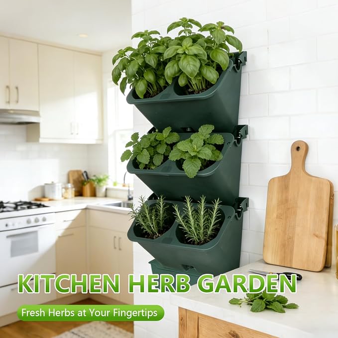 3-Tiers Vertical Wall-Mounted Planter - Image 6
