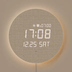 mooas Full Moon LED Silent Wooden Digital Wall Clock by mooas