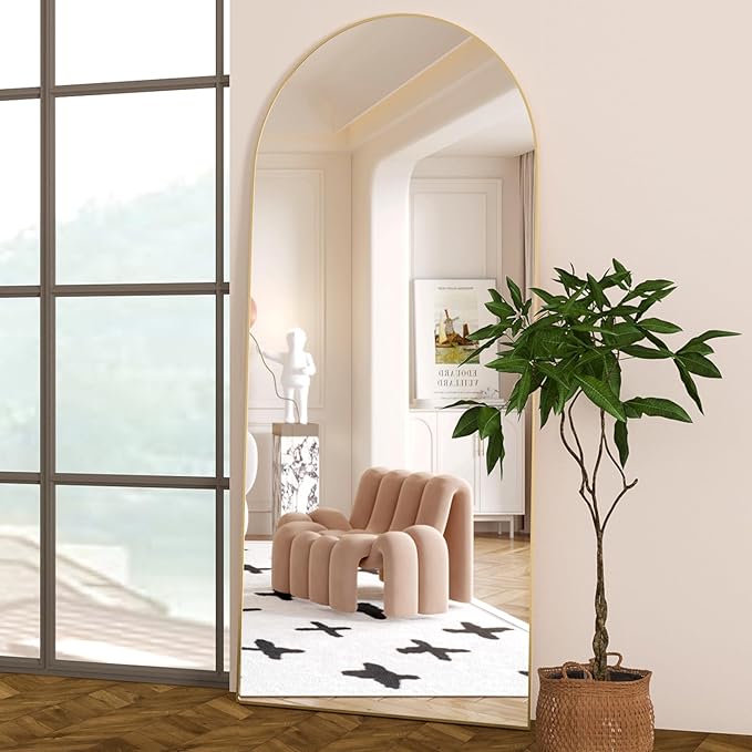 Full Length Mirror 71"x25" Arch Mirror Floor Mirror by NEUWEABY