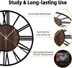 20'' Silent Wall Clock with Night Light, Glow in The Dark Decorative Wall Clock - Image 4