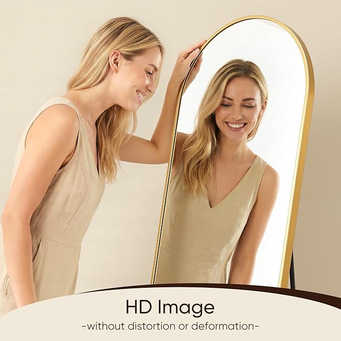 Antok 91" x46” Arched Full Length Floor Mirror, Free Standing/Wall Mount/Leaning - Image 7