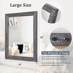 AAZZKANG Wall Mirror with Rectangle Wood Frame Large 20"x16" Rustic Decorative - Image 2