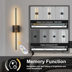 KARTOOSH 24.4 Inch 9 RGB Color Battery Operated Wireless Wall Sconces Set of Two - Image 6