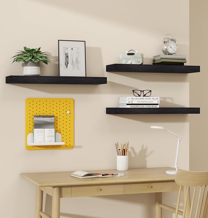 Vervida Black Floating Shelves for Wall, Floating Shelf for Living Room - Image 5
