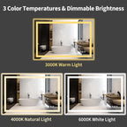 Koonmi 40"x30" LED Mirror for Bathroom, 90CRI Anti-Fog Vanity Mirror - Image 5