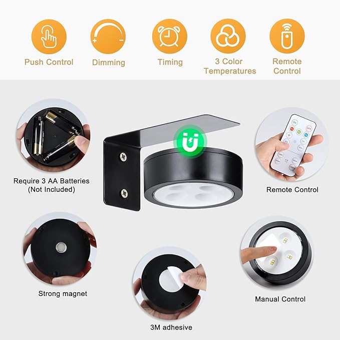 2-Pack Picture Light Battery Operated - Image 3
