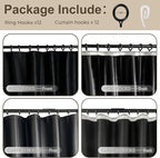 Room Divider Blackout Curtain Track Curtains Wall Dividers Panels Screen - Image 3