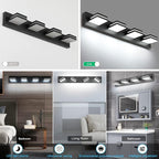 SineRise LED Modern Bathroom Vanity Light Fixtures, Matte Black Modern Acrylic - Image 3