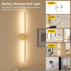 Ouyulong Battery Operated Wall Sconces Set of 2, 8000mAh Wireless Rechargeable - Image 4