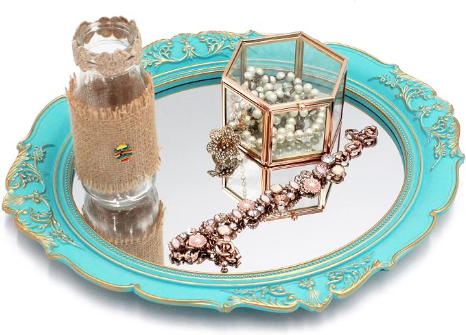 Eaoundm 13.1 x 14.8 inchs Decorative Wall Mirror, Vintage Hanging Mirrors - Image 2
