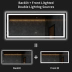 LOAAO 60X28 LED Bathroom Mirror - Image 7