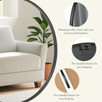 NEWBULIG 20 Inch Round Wall Mirror, Bathroom Mirror - Image 7