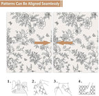 Froluya Black and Cream White Floral Wallpaper Peel and Stick Wallpaper - Image 4