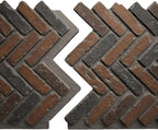 EverStone Herringbone Faux Brick Panel, 46 1/2"W x 25 1/4"H x 1"D, Clay Creek - Image 8