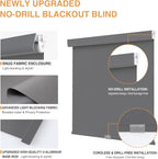 AOSKY No Drill Cordless Blackout Roller Shades - Image 2